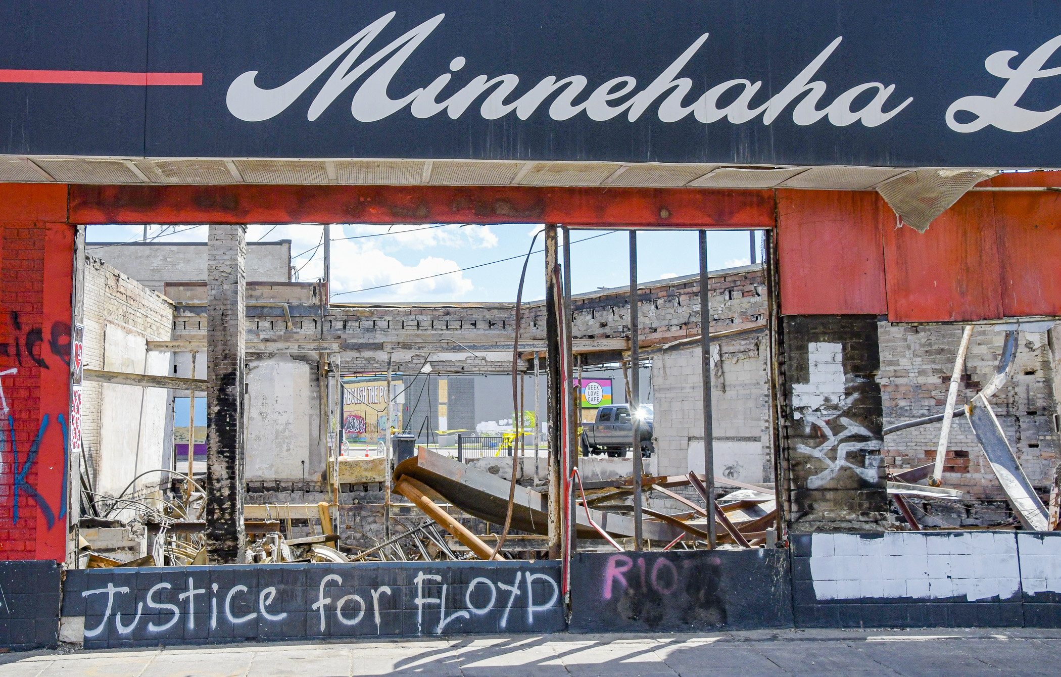 Damage on East Lake Street in Minneapolis last June. A House panel took no action Wednesday on HF444, a bill to specifically exclude “a catastrophe caused by civil unrest” from receiving contingency relief funds. House Photography file photo